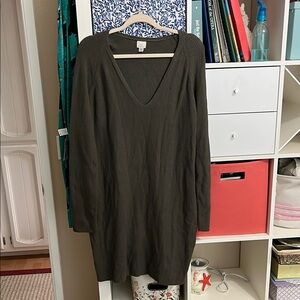 a new day Olive Green V-Neck Dress